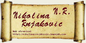 Nikolina Rnjaković vizit kartica
